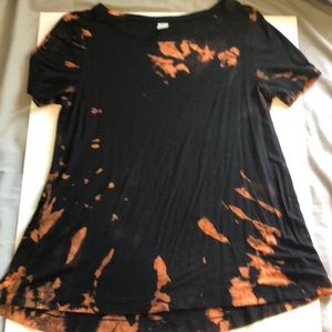 Self bleached Black Old Navy Luxe Tee
